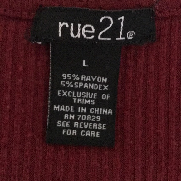 Rue 21 red tie up top - Picture 3 of 4